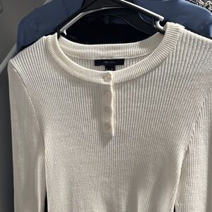 New Forever 21 white  Ribbed Knit Top